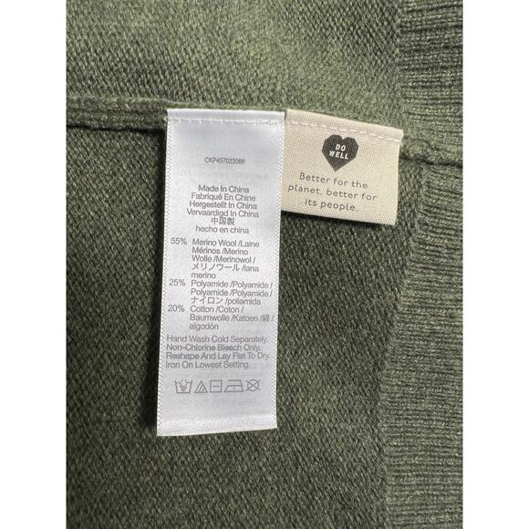 Madewell Women Item NB860 Olive Green Long-Sleeve Polo Sweater Dress XXL NWT - Picture 10 of 11